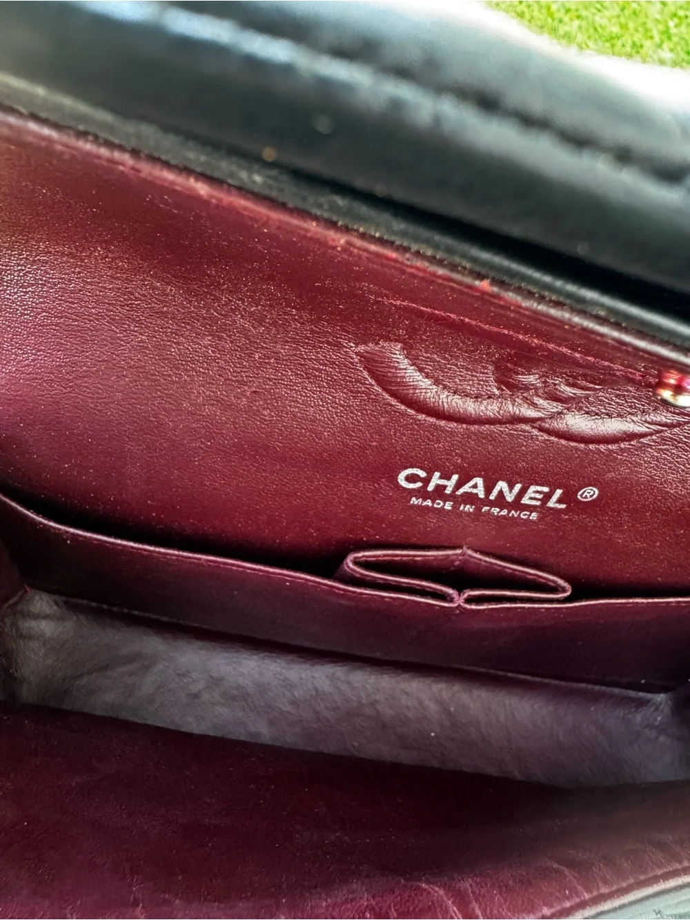 CHANEL Black Quilted Lambskin Shoulder Bag with Silver CC Lock
